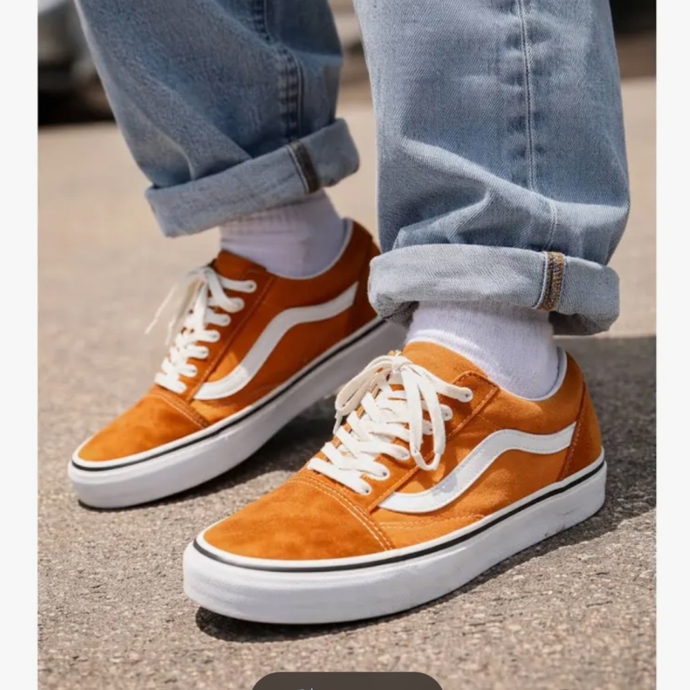Vans Old Skool Suede and Canvas Sneakers in Orange 8/9.5
